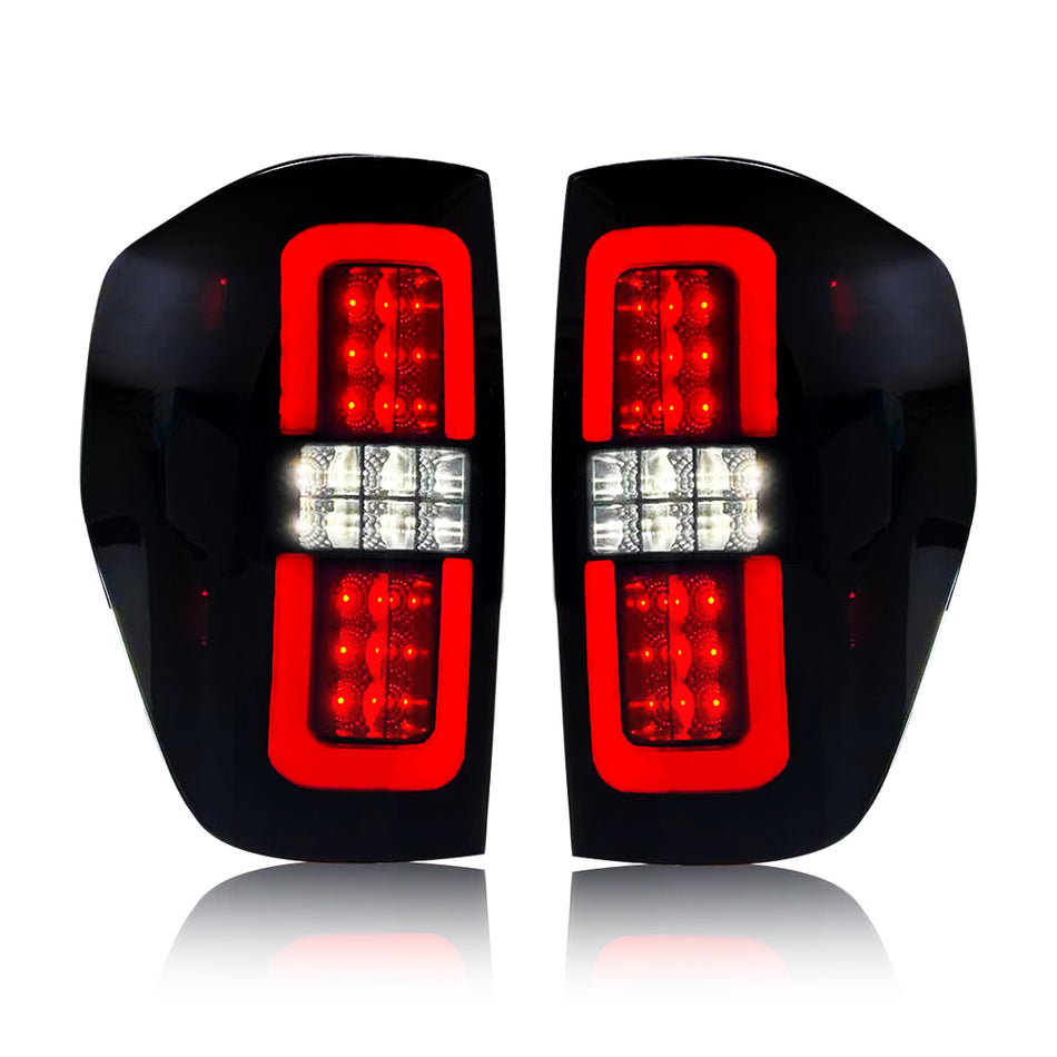 Montaje de luces traseras LED para 2009-2014 Ford F150 F-150 camioneta negro ahumado luces traseras freno trasero cola lámparas Accesorios