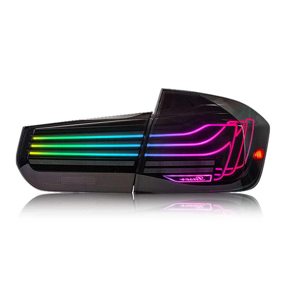 Ultra mods Tail Light for BMW 3 Series F30 2013-2018 Laser Style(SMOKE/RGB)