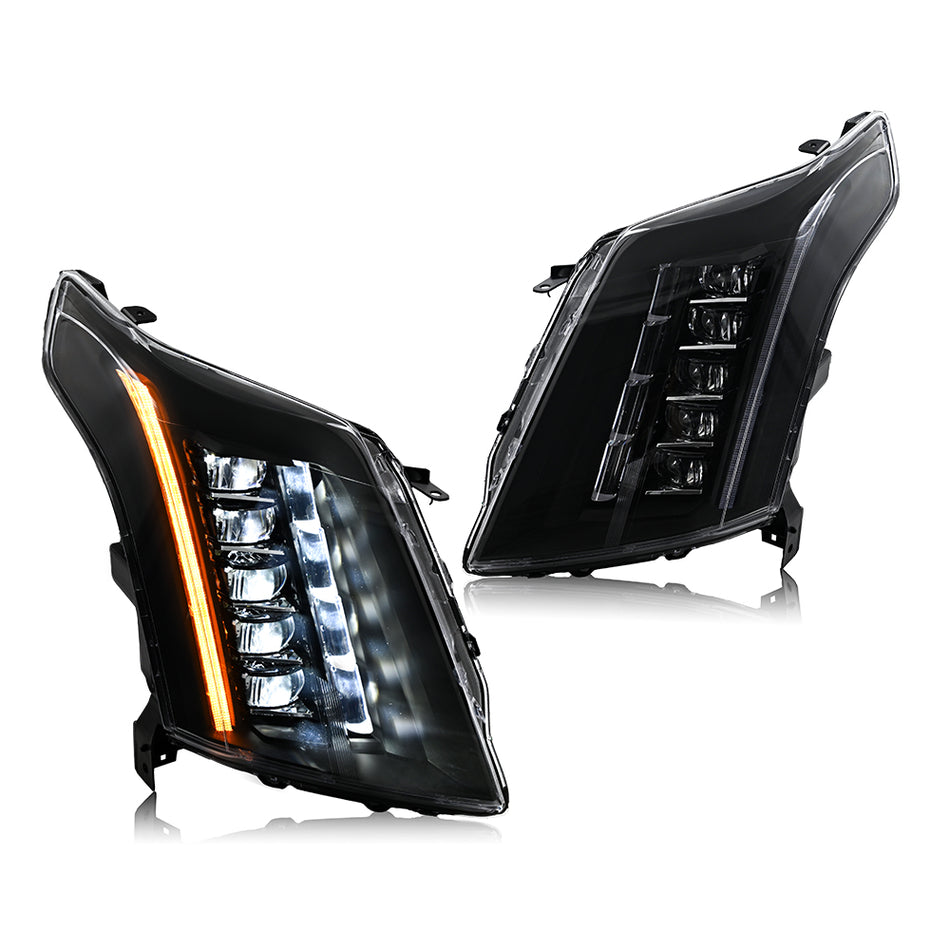 Faróis LED TT-ABC para conjunto de lâmpadas dianteiras Cadillac SRX de halogéneo 2010-2016