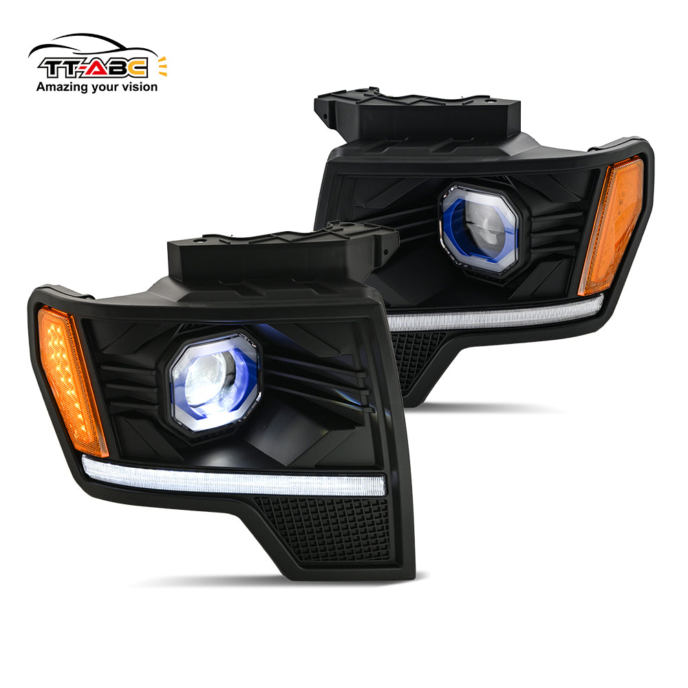 TT-ABC Led Projector Headlights for 2009-2014 Ford F-150 Led Headlight Assembly-TT-ABC-TT-ABC