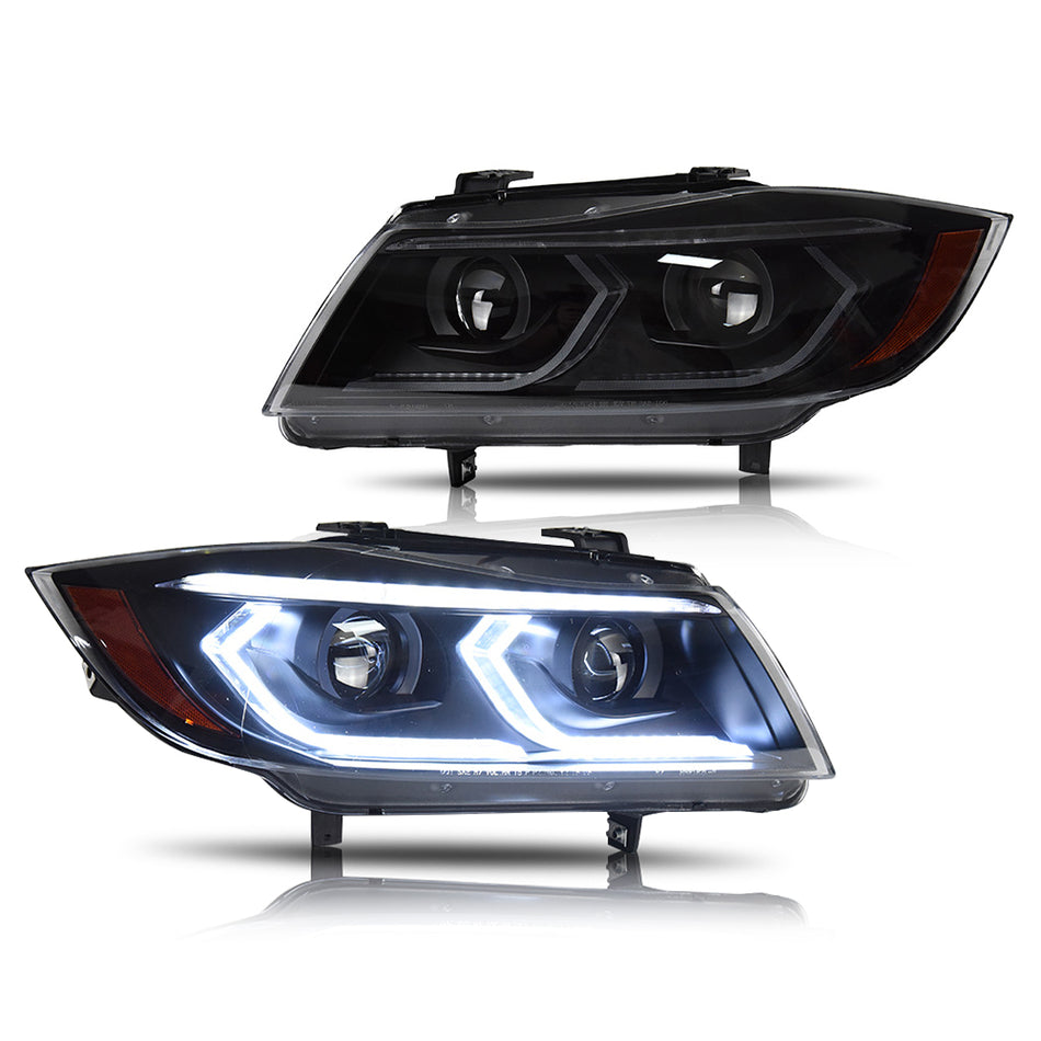 Utilizado LED faros Asamblea para 2005-2012 BMW E90 faros Asamblea (xenón/halógeno)
