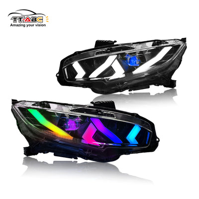 Phare RVB TT-ABC pour Honda Civic 10e génération 2016-2021, ensemble de phares berline/hayon/coupé