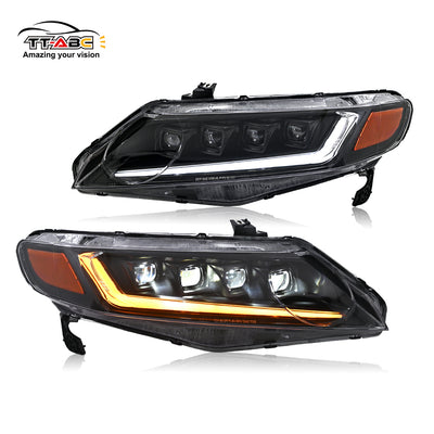 Phare à LED complet TT-ABC pour Honda Civic 4 portes 8e génération 2006-2011 Ensemble de phares