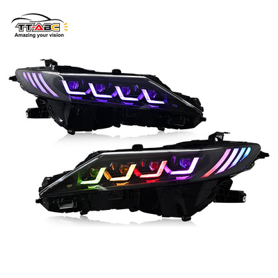TT-ABC Nuevo RGB Faros Para 2018-2024 Toyota Camry LE SE XLE XSE TRD (Quad Proyectores Faros)