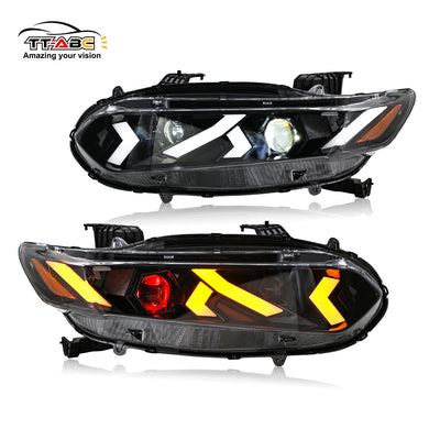 Faros delanteros LED TT-ABC para Honda Accord Sedán 2018-2022 (Demon Eye)