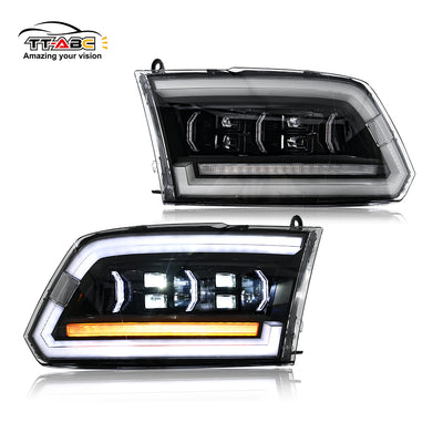 Faros LED TT-ABC para 2009-2018 Dodge Ram 1500,2013-2018 Dodge Ram 1500 2500 faro con señal de giro secuencial
