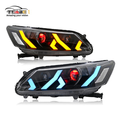 Faros delanteros LED TT-ABC para Honda Accord Sedán 2013-2015 (Demon Eye)