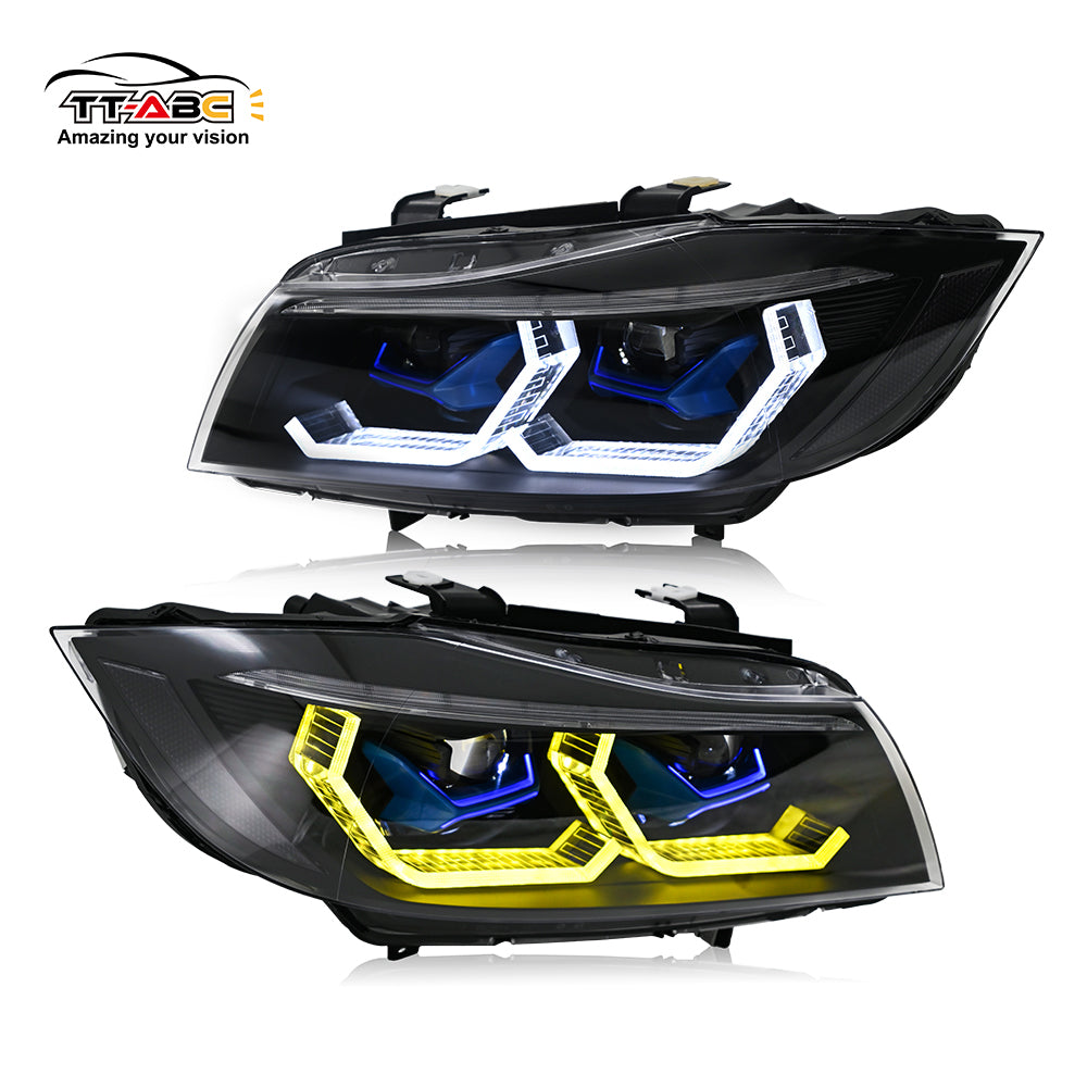 TT-ABC LED-Scheinwerfer für 2009–2012 BMW 3er E90 E91 320i 323i 325 330 335 LED-Scheinwerfer (Halogen/Xenon)