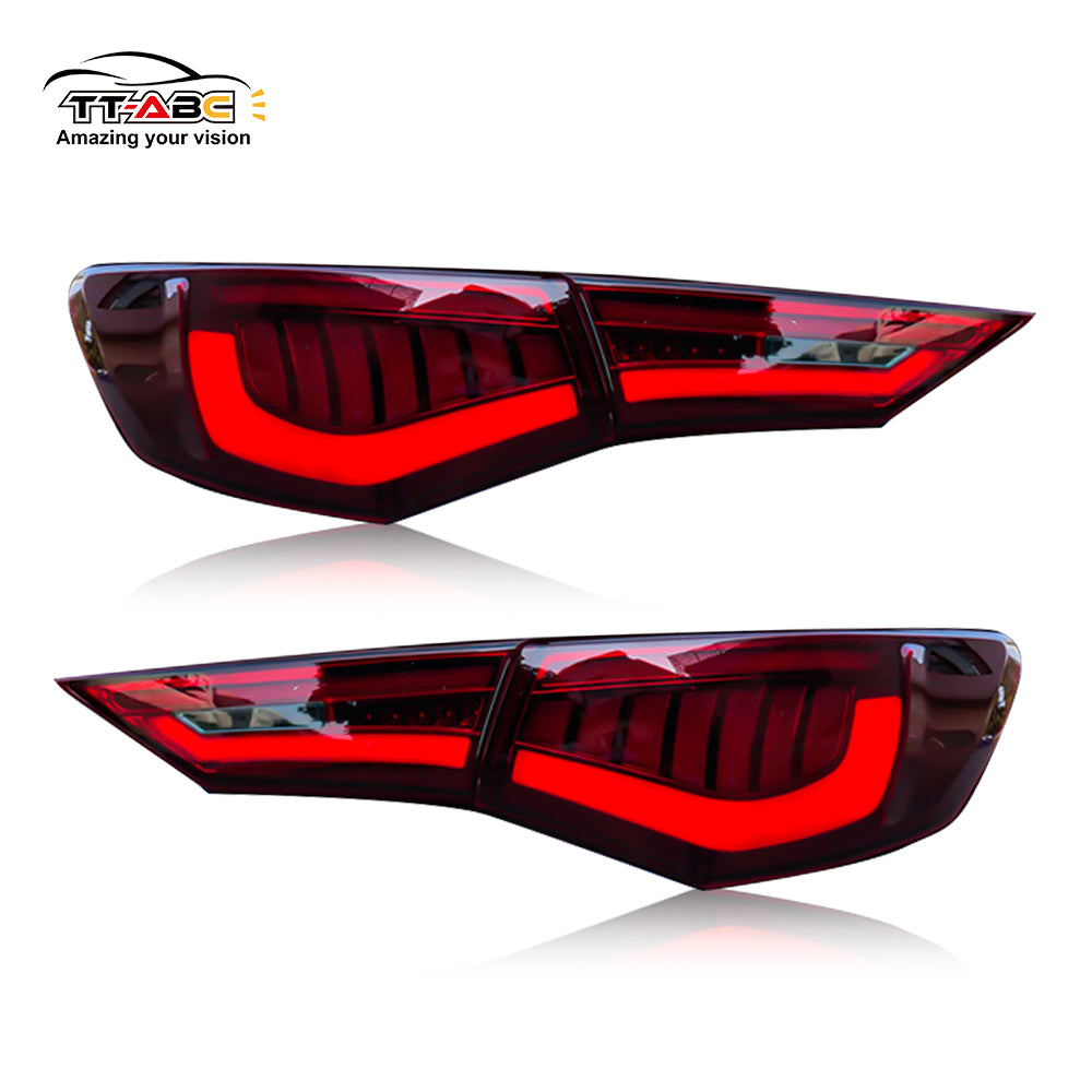 For 2019-2021 Nissan Sylphy/Sentra/Pulsar LED Tail Light with Start Up Animatio (Smoked/Red)-TT-ABC-TT-ABC