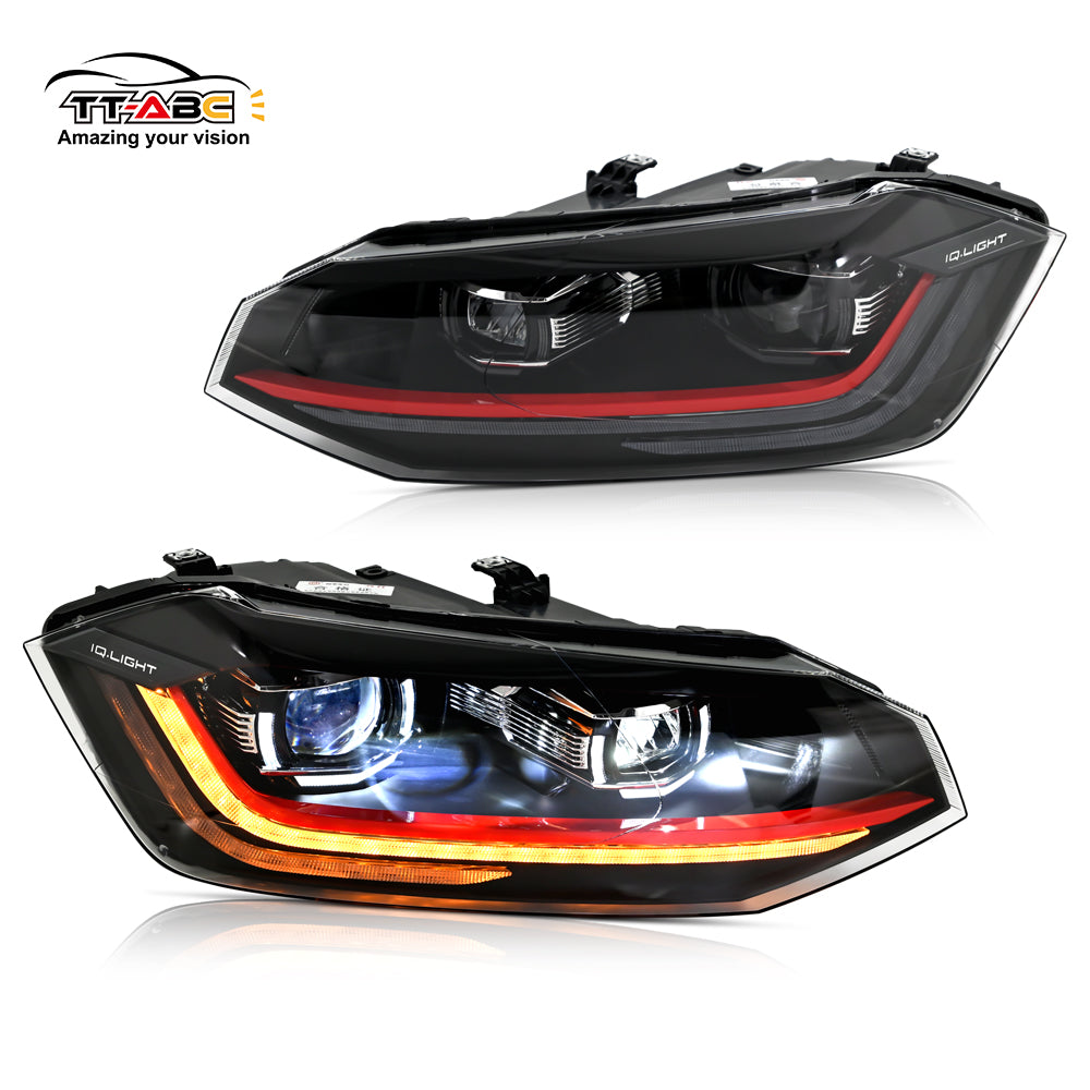 TT-ABC Led Headlight for 2019-2022 VV Volkswagen POLO Headlamp Halogen to Led