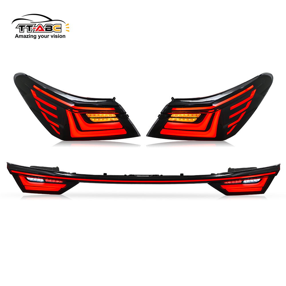 Pour 2018-2024 Toyota Camry Feux arrière à LED fumés, avec feux arrière d’animation de démarrage