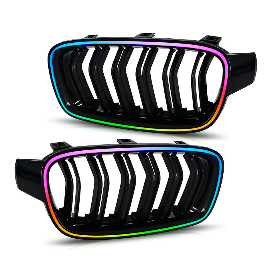 Luzes RGB da grelha frontal modificadas para BMW série 3 M3/F30/F35 2013-2018