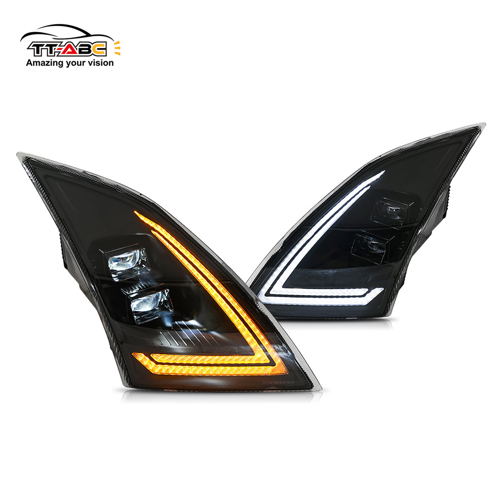 TT-ABC Led Headlights for 2018-2024 Volvo VNL 300 400 740 760 860/VNR 300 400 640 Driver & Passenger Side Front Lamp