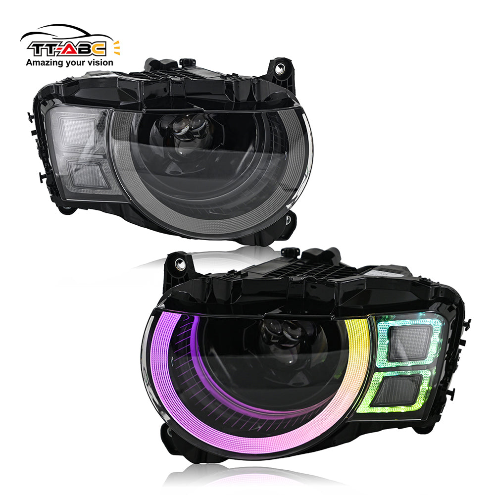 TT-ABC RGB Headlight for 2020-2025 Land Rover Defender 90 110 130 LED Matrix Headlights