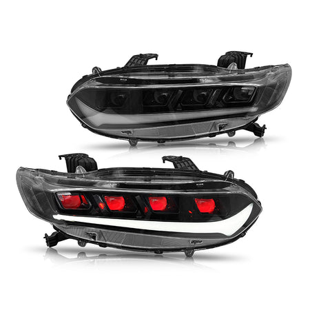 Led Headlight Assemblies For 2018-2021 Honda Accord LX/Ex/EXL/Sport/SE (Demon Eye)-Honda-TT-ABC