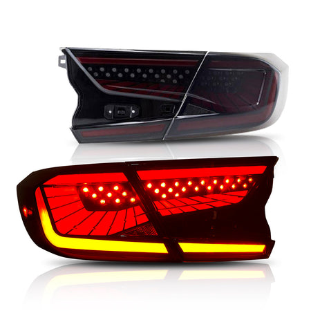 TT-ABC - Honda Accord 10th Gen 2018-2022 Led Tail Lights Compatible with w/3D Scanning Dynamic Animation w/ Starry Breathing DRL, w/Sequential, Smoked/Tinted-Honda-TT-ABC-70*41*25-TT-ABC