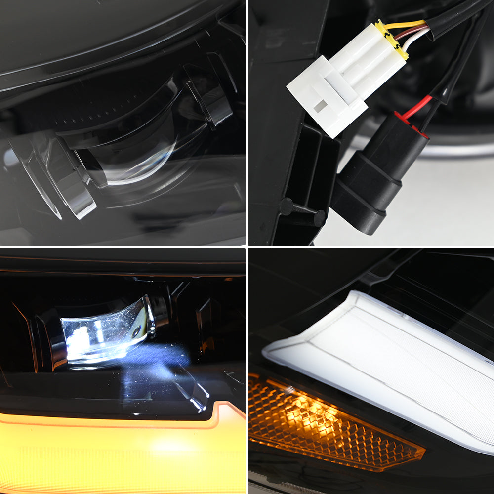 TT-ABC LED Headlights for 2006-2009 Toyota 4Runner Front Lamp Assembly