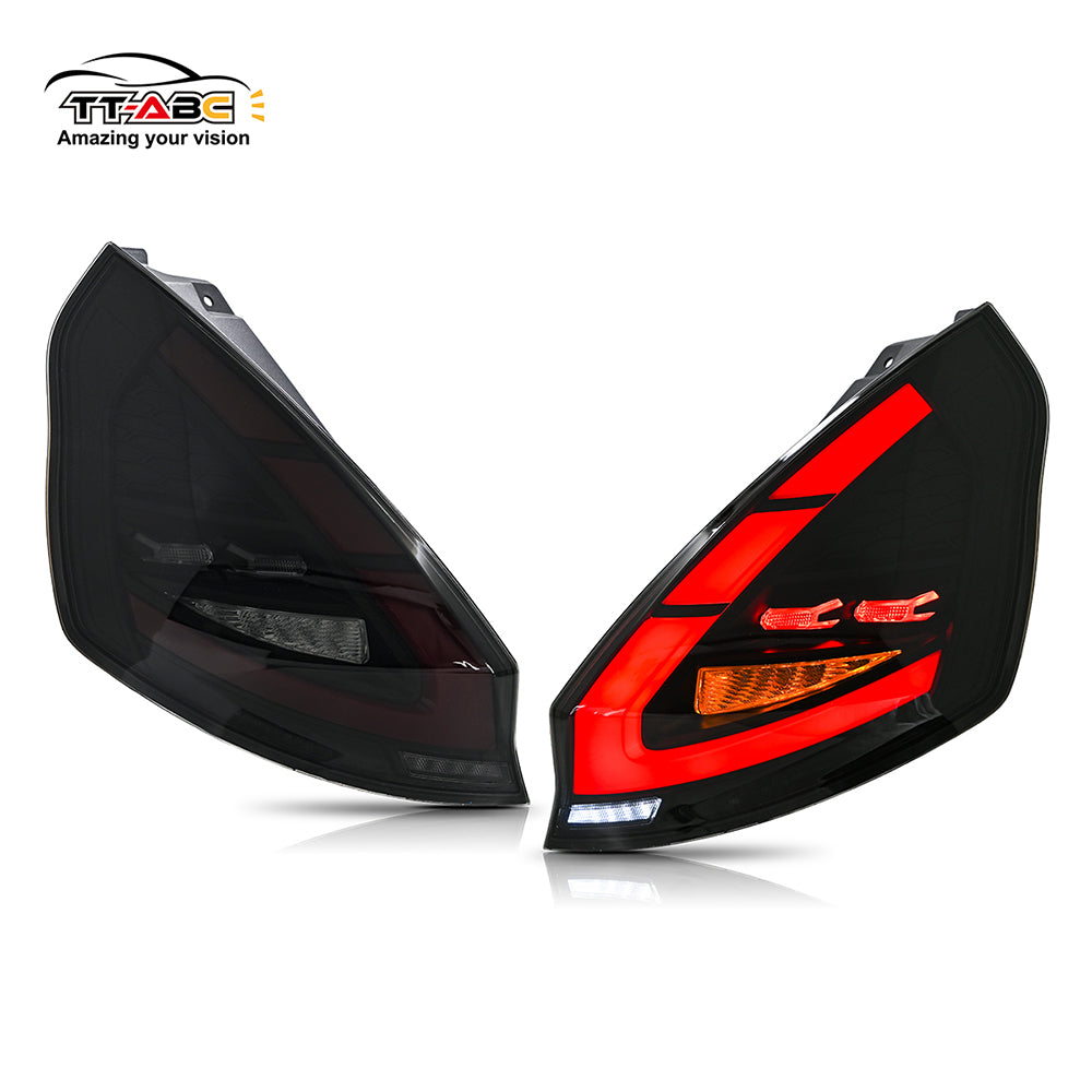 TT-ABC LED Tail Lights for 2011-2019 Ford Fiesta Hatchback SE ST Sequential Start-up Animation Rear Lamps Assembly