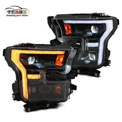 Pour 2018-2021 Ford F150 Headlights Assembly, phare de projecteur à LED (clair)