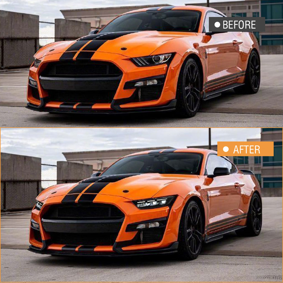 Para Ford Mustang 2015-2017 Projetor Conjunto de Lâmpada Frontal com Feixe Triplo Len