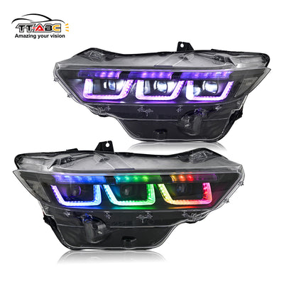Phare avant projecteur TT-ABC RGB pour Ford Mustang 2024-2025 avec lentille à triple faisceau