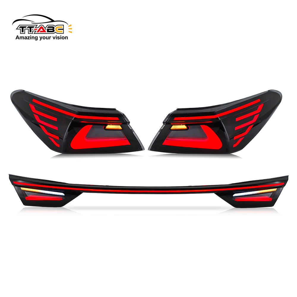 Pour l’assemblage de feux arrière à LED fumés Toyota Camry 2018-2024