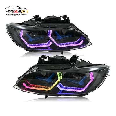 Phare TT-ABC RGB pour BMW E92 E93 (2007-2013) MPhare avant à projecteur LED HID xénon coupé pour BMW Série 3 (325i, 328i, 330i, 335i) 