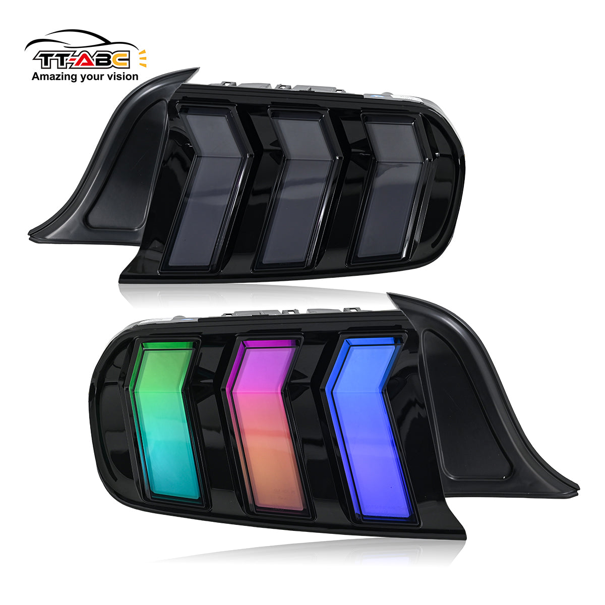 Luces traseras LED TT-ABC para Ford Mustang Shelby GT350 GT500 (2015-2023)
