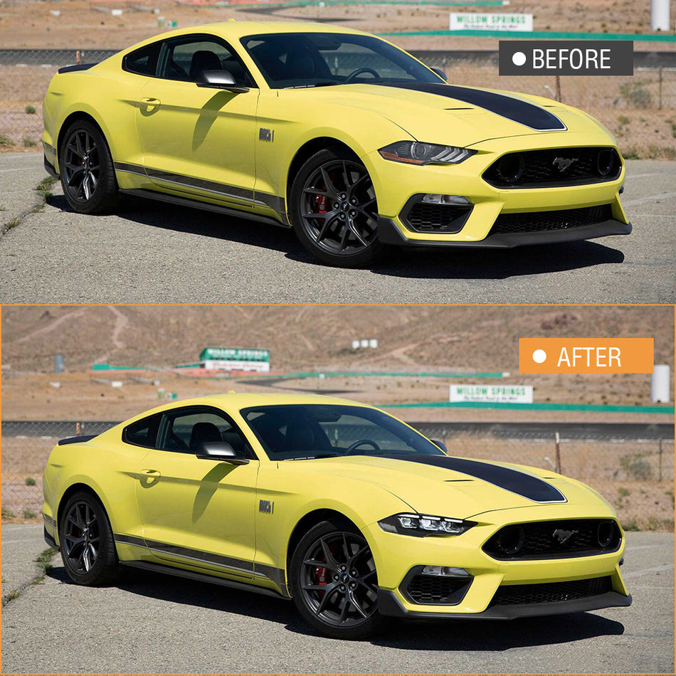 Para Ford Mustang 2018-2022 Projetor Conjunto de Lâmpada Frontal com Feixe Triplo Len