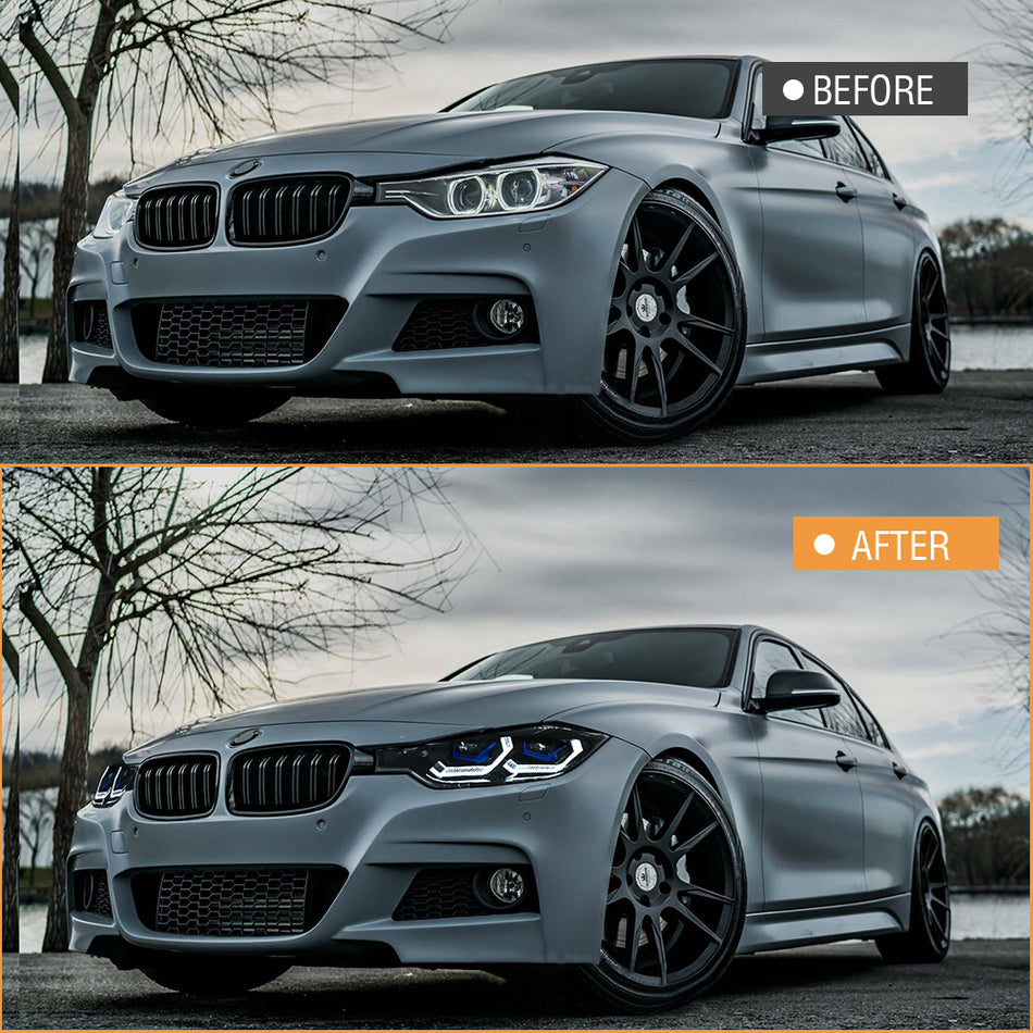 Para o BMW Série 3 2013-2018 Projetor de montagem de faróis LED