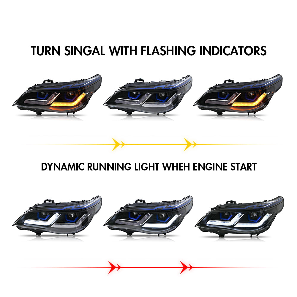 TT-ABC LED Headlights for 2005-2010 BMW 5 Series E60 5th Gen Head Lamps Assembly-TT-ABC-TT-ABC