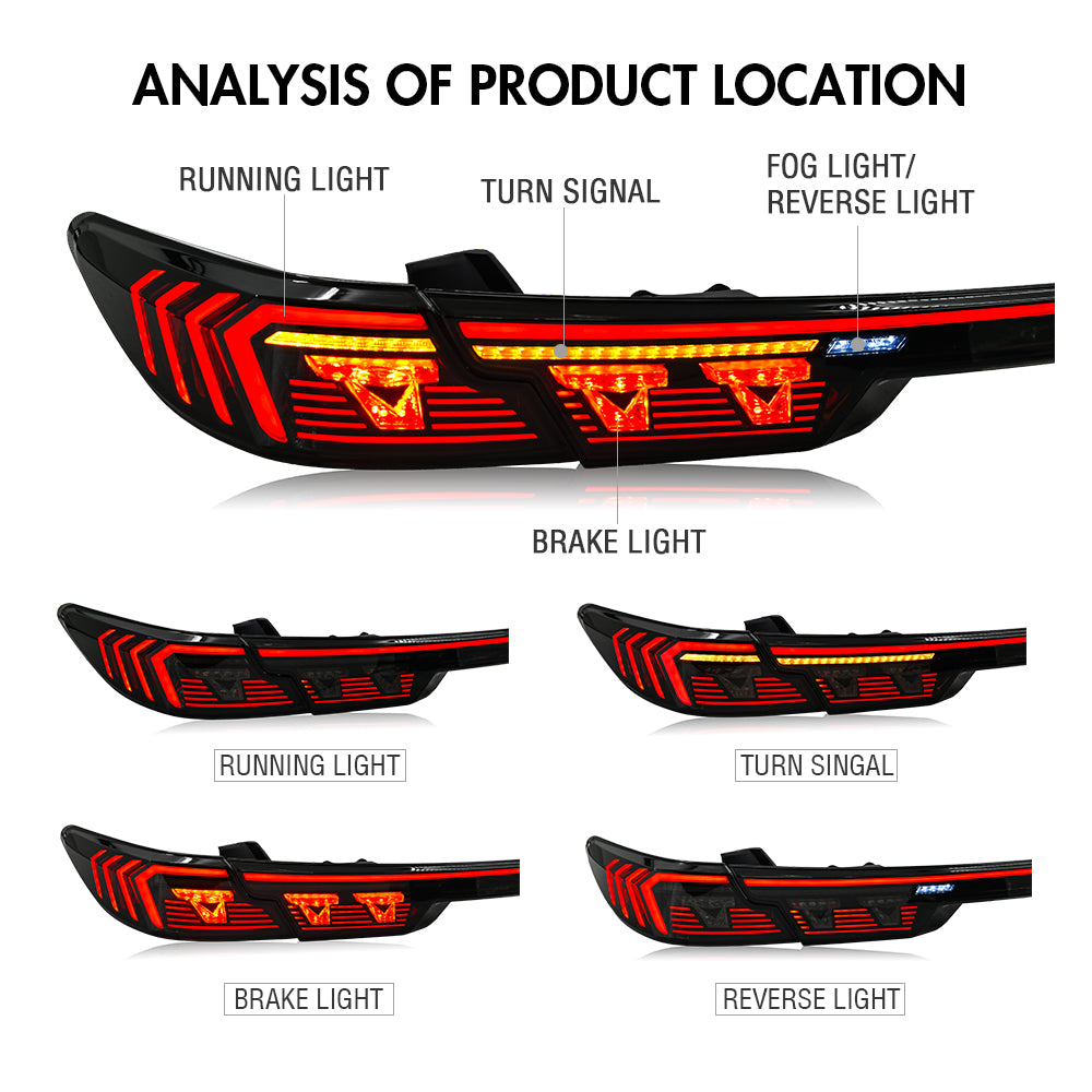 TT-ABC RGB Tail Lights For 2025-2026 Toyota Camry 9th Gen XLE XSE