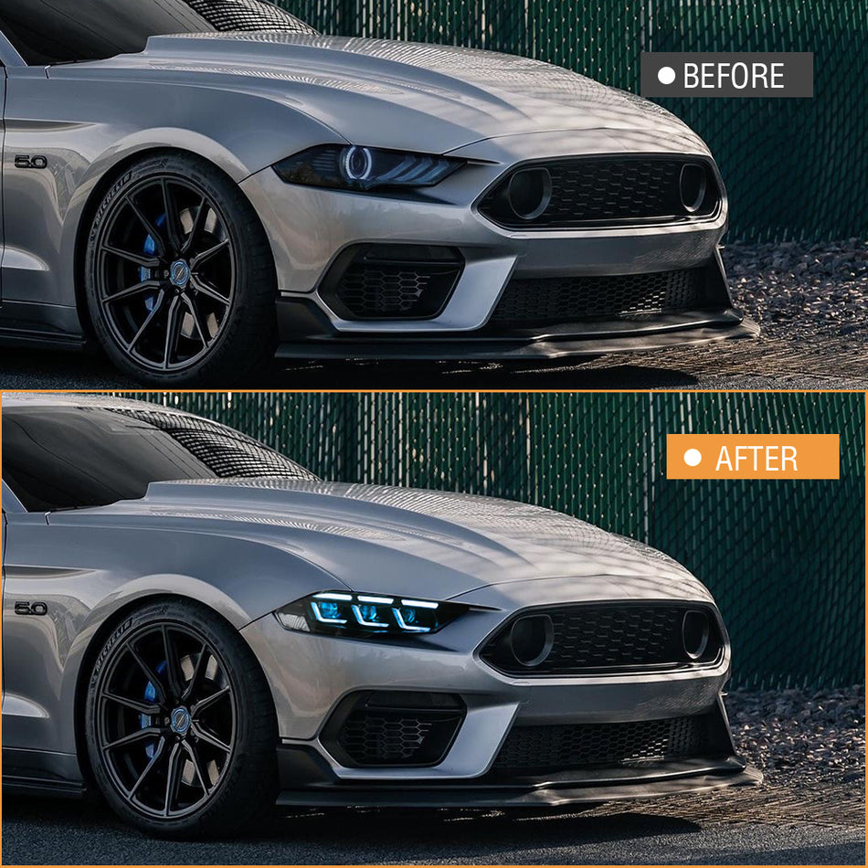 RGB faro para Ford Mustang 2018-2022 proyector montaje de la lámpara delantera