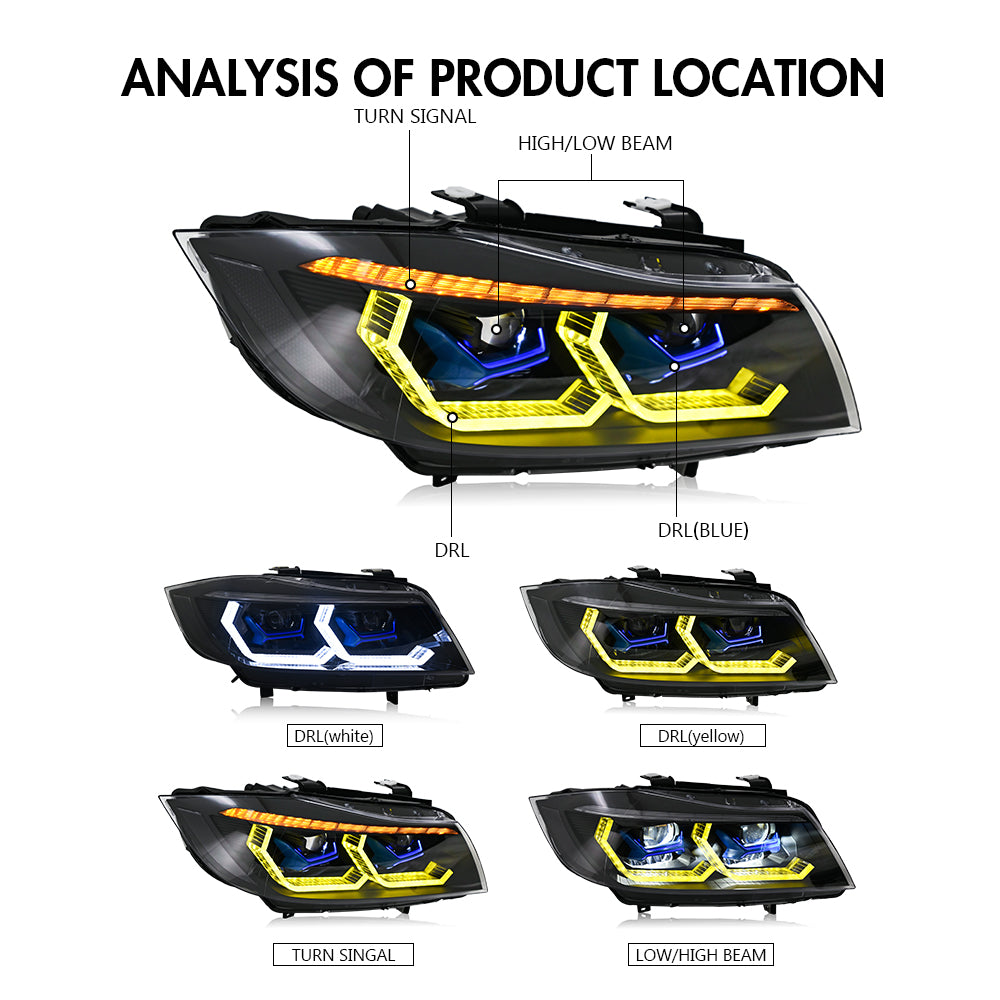 2009-2012 BMW 3シリーズ E90 E91 320i 323i 325 330 335 LEDヘッド