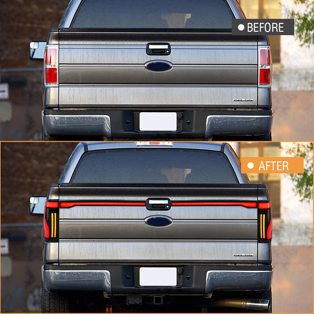TT-ABC LED Tail Lights for 2009-2014 Ford F-150 F150 Tail Light