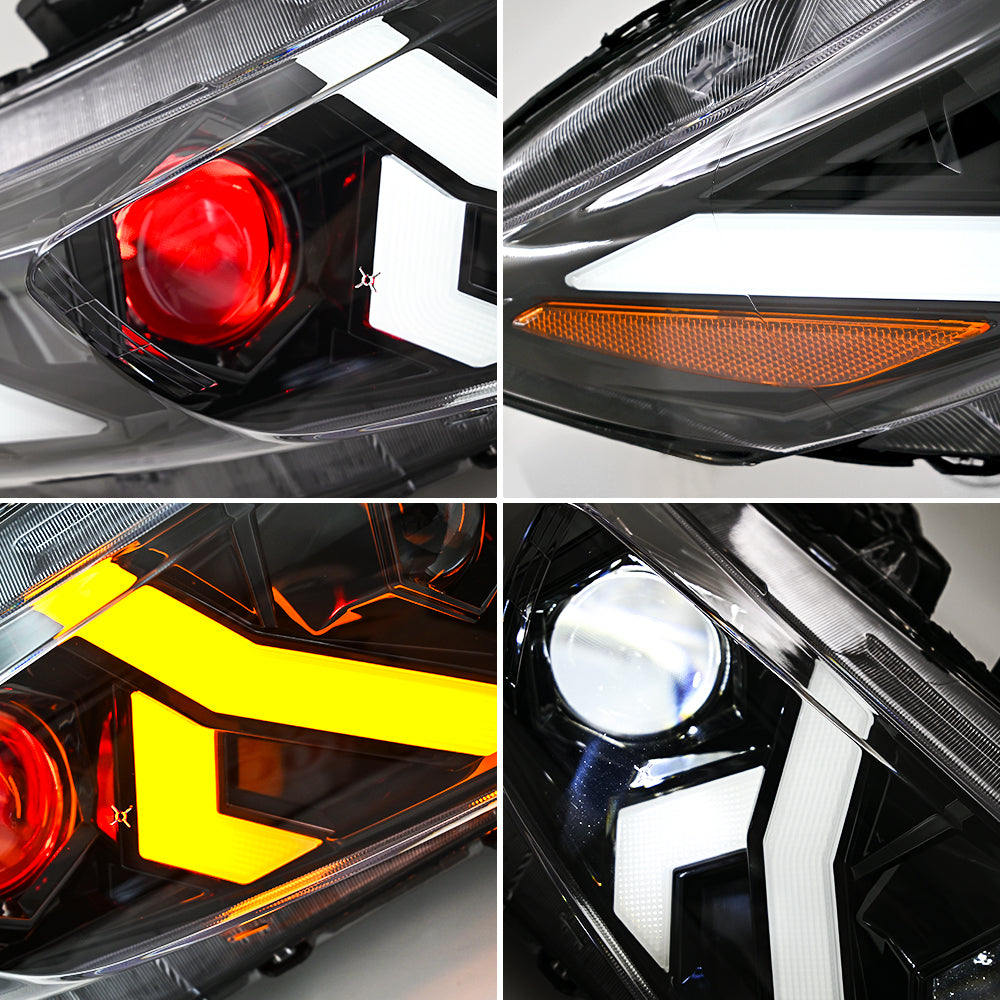 TT-ABC Demon Eye Headlights for 2012-2015 Honda Civic 9th Gen Projector Front Lamp Assembly-TT-ABC-TT-ABC