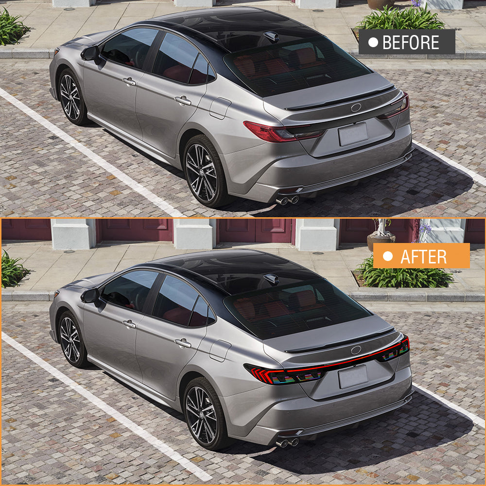 TT-ABC RGB Tail Lights For 2025 Toyota Camry 9th Gen XLE XSE LE LEV Rear Lamps Assembly
