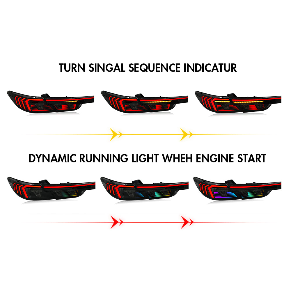 TT-ABC RGB Tail Lights For 2025-2026 Toyota Camry 9th Gen XLE XSE