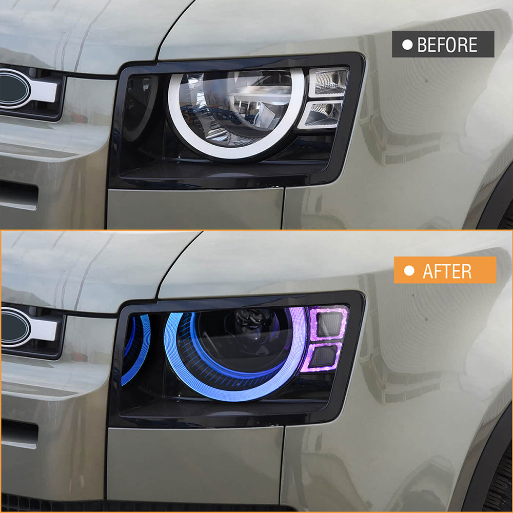TT-ABC RGB Headlight for 2020-2025 Land Rover Defender 90 110 130 LED Matrix Headlights