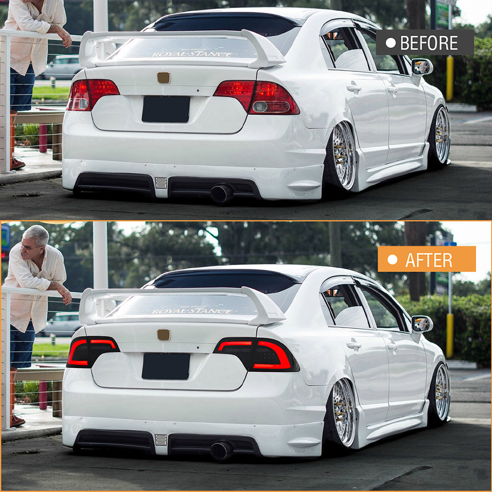 TT-ABC NEW Led Tail Light For 2006-2011 Honda Civic Sedan 4-DR LED Brake Tail Lights