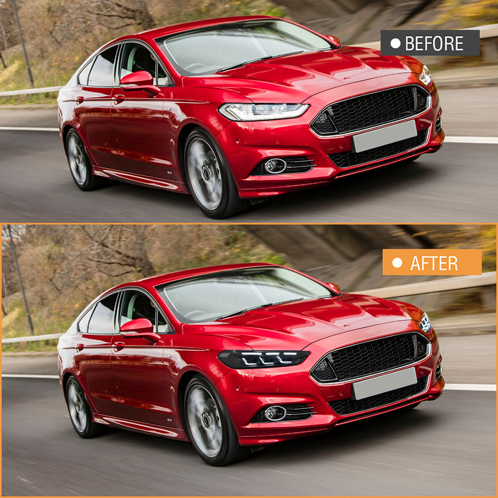TT-ABC Led Headlights for 2013-2016 Ford Fusion Mondeo Mustang Version Halogen Headlights