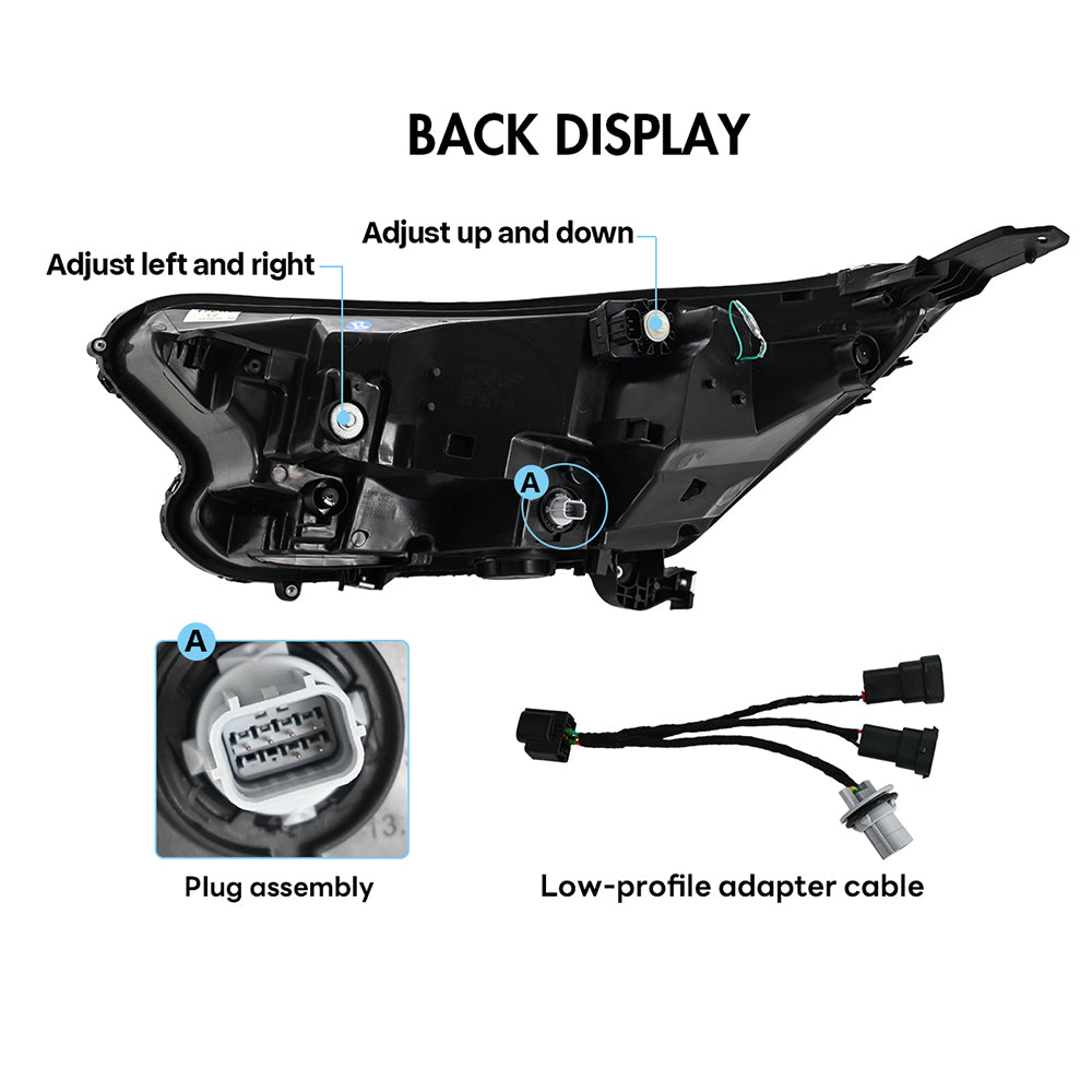TT-ABC Led Headlight for 2017-2021 Honda CRV LX/EX/EX-L Headlights Ass