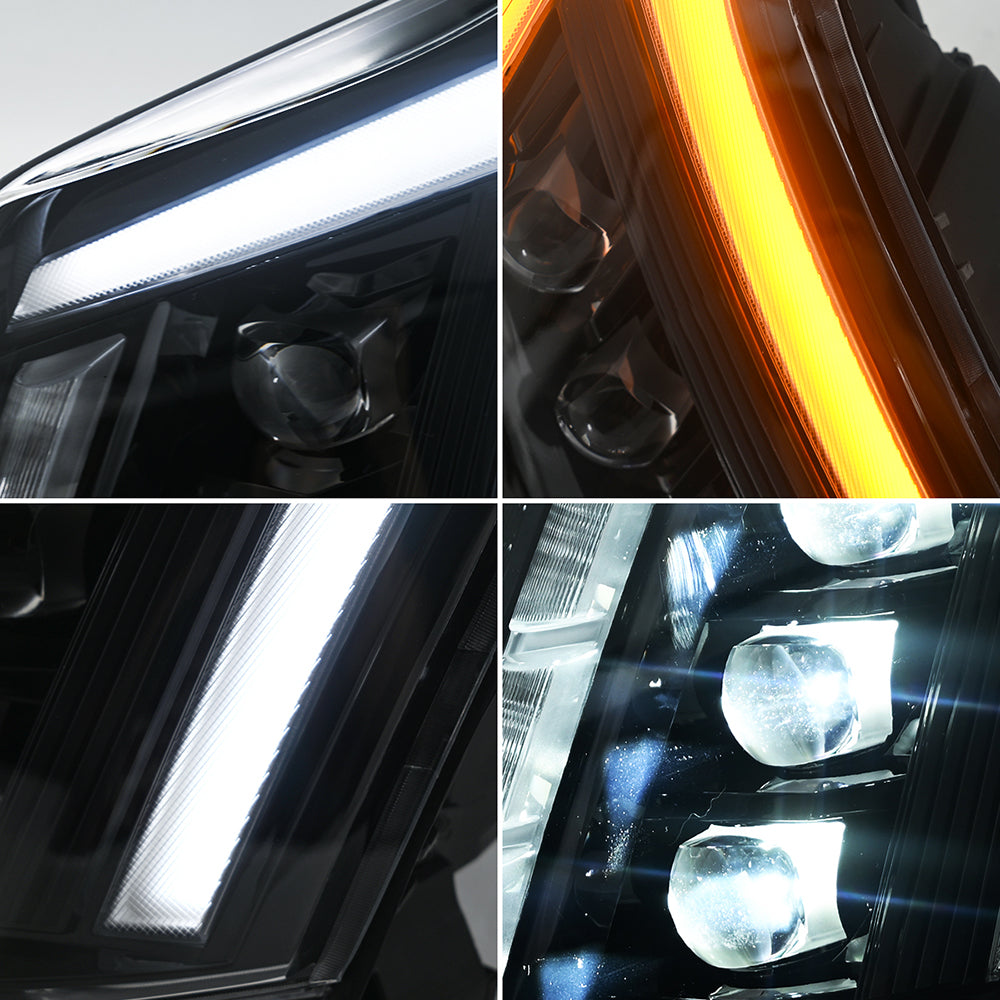 TT-ABC LED Headlights For 2010-2016 Cadillac SRX Halogen Front Lamps A