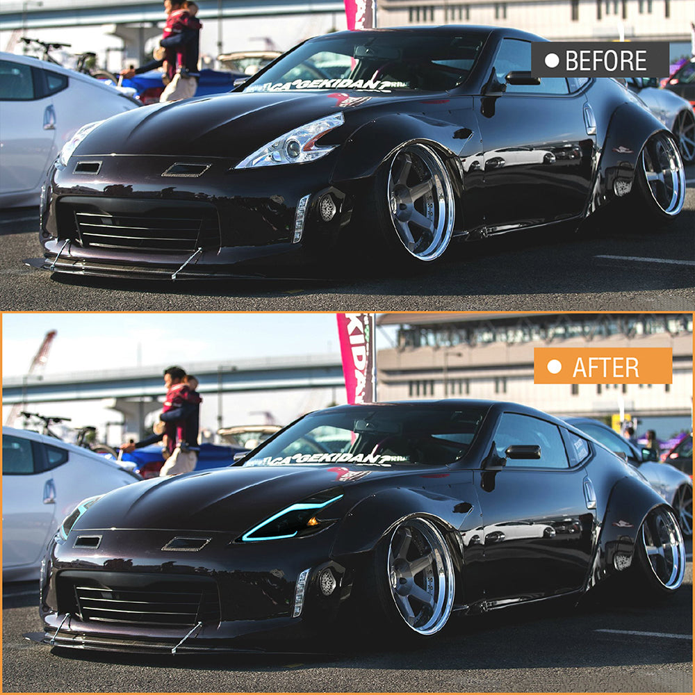 TT-ABC RGB ヘッドライト 2008-2020 日産 370z フェアレディ Z34 用
