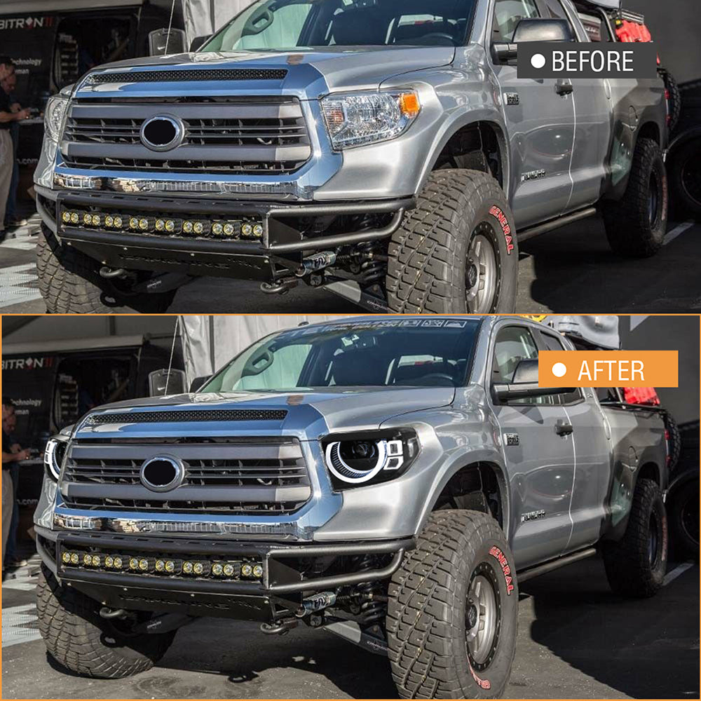 TT-ABC Led Headlights For 2014-2021 Toyota Tundra Headlights Assembly(Land Rover Defender style)