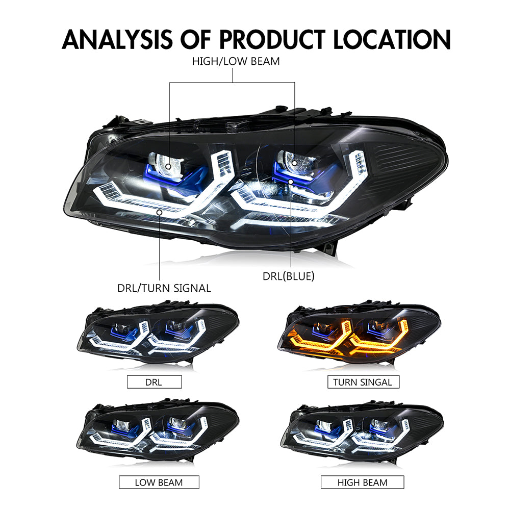 For 2011-2017 BMW F10 Led Headlight, Hid 5 Series Accessories