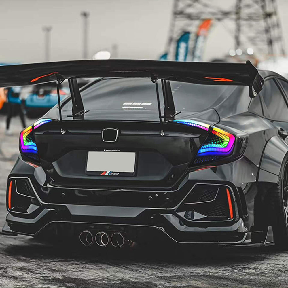 TT-ABC RGB Tail Lights for 2016-2021 Honda Civic 10th Gen Tail Lights for Civic Sedan Only-TT-ABC-TT-ABC