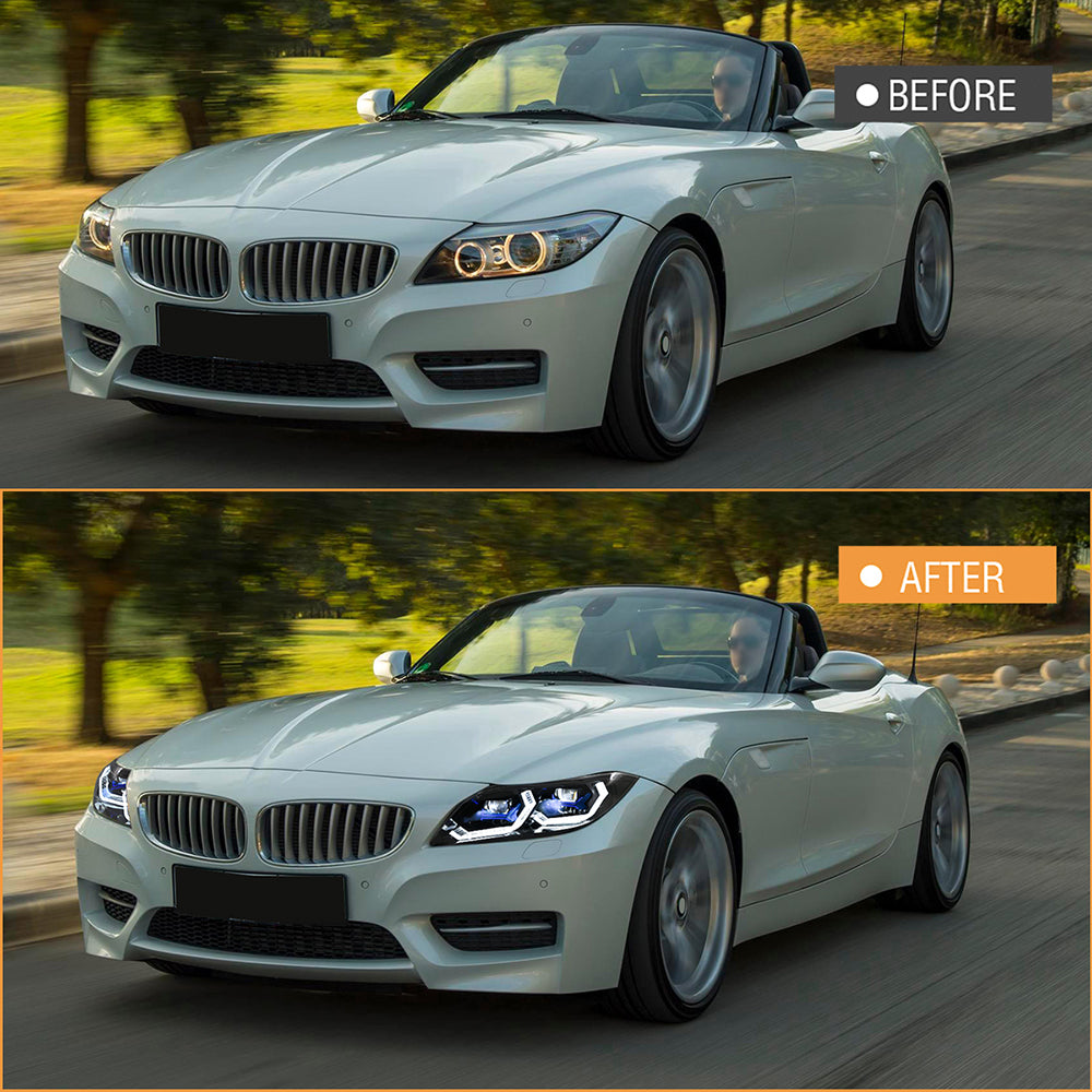 TT-ABC Led Headlight for 2009-2013 BMW Z4 E89 HID/AFS LED Sequential Projector Headlights