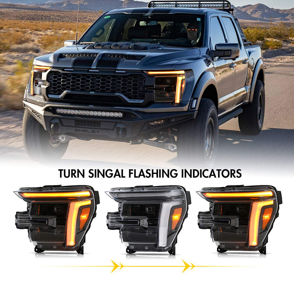 Led Rancha TT-ABC LED Headlights for 2024-2026 Ford F150 F-150 Lariat King Ranch
