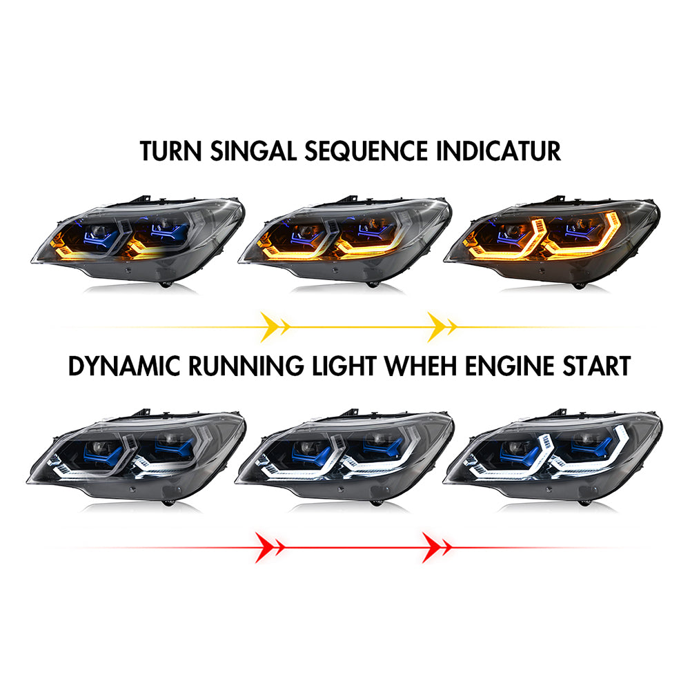 TT-ABC Led Headlight for 2009-2012 BMW Z4 E89 HID/AFS LED Sequential P